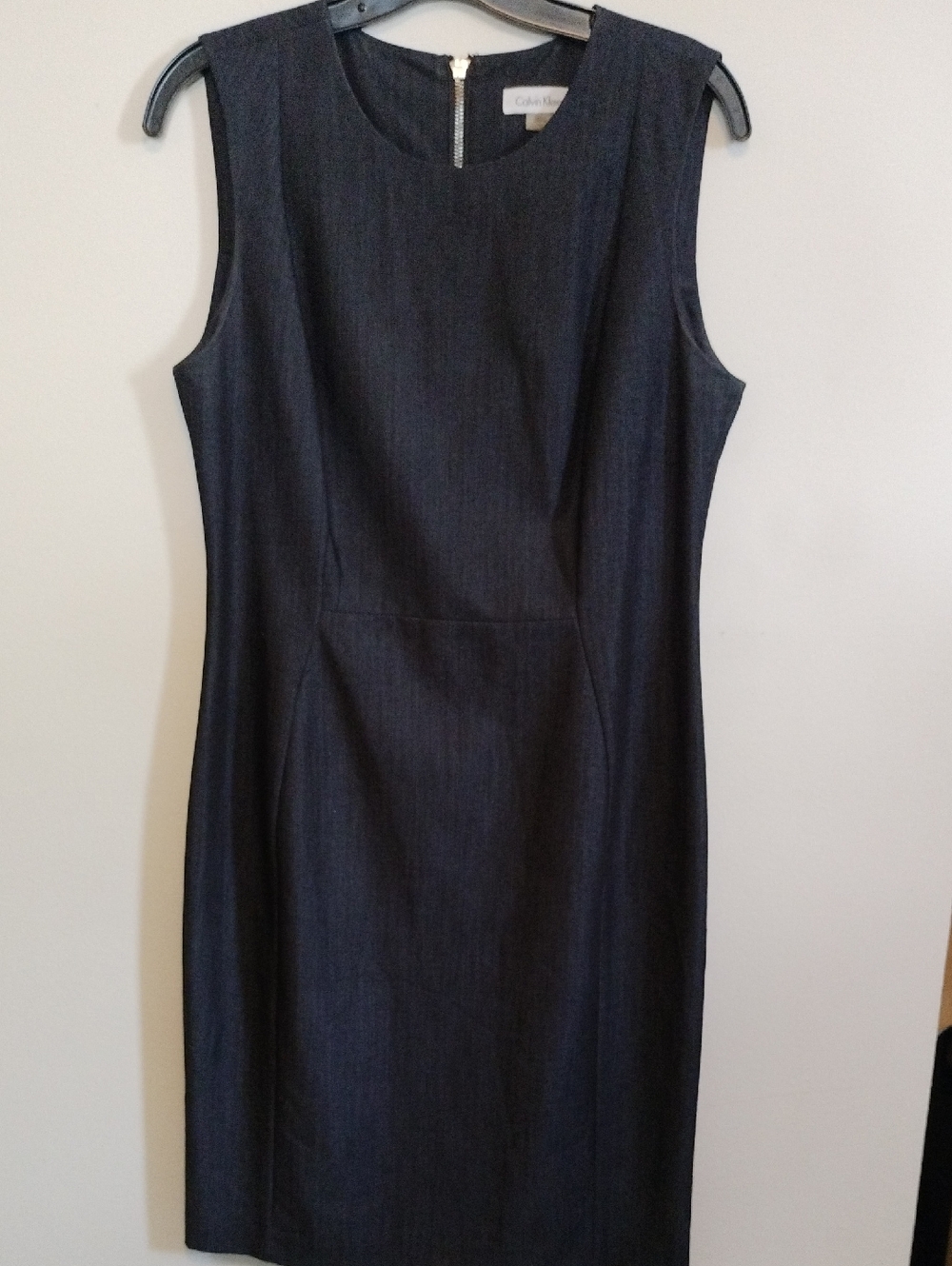 Calvin Klein Navy Sleeveless Sheath Dress